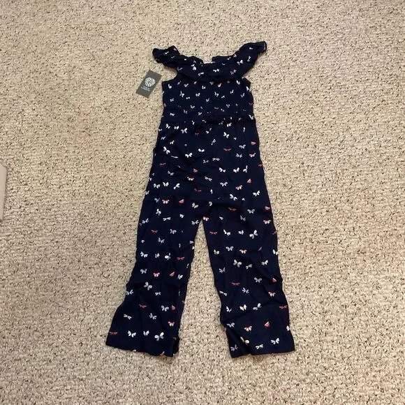 NWT Vince Camino Little Girls Wide Leg Jumpsuit Multi floral Size 6X - Picture 2 of 6